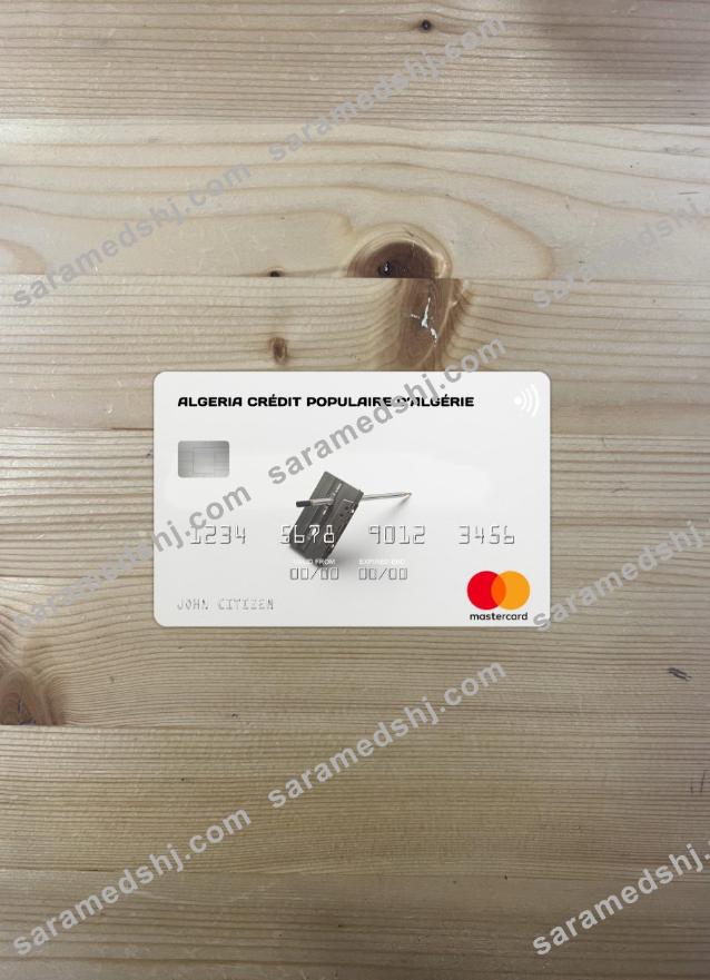 Algeria Crédit Populaire d’Algérie mastercard photolook front